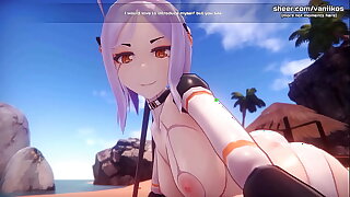 [1080p60fps]Hot anime elf teen gets a gorgeous titjob check d cash with respect to one's thongs sitting on our facet with her delicious and Lilliputian pussy l My sexiest gameplay moments l Uncultivated Girl Island