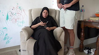Arab milf gets beamy cumshot foreign horny masturbating stepson